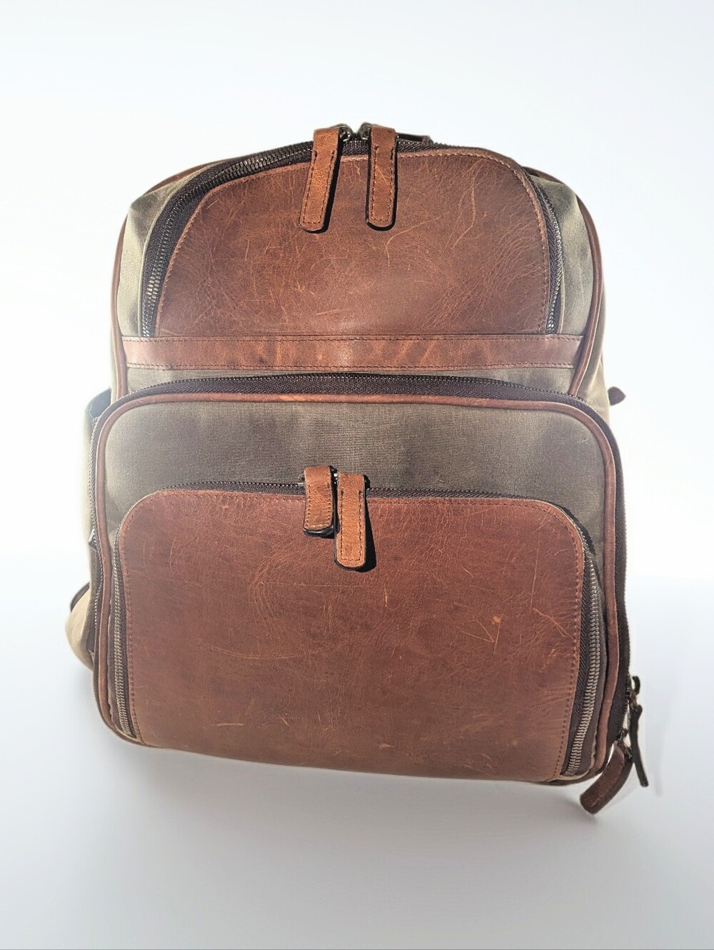 Korchmar Mason Expedition Waxed Canvas And Leather Backpack